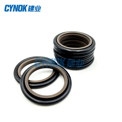 रबर PTFE हाइड्रोलिक तेल सील HBTS चरण सील भूरा रंग